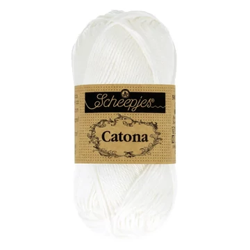 106 Hófehér Scheepjes Catona horgoló fonal 25 g/db