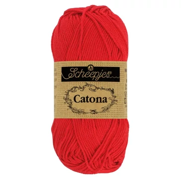 115 Tűzpiros Scheepjes Catona horgoló fonal 25 g/db