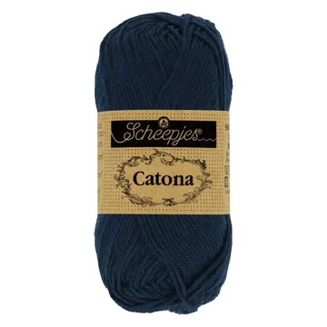 124 Tengerészkék Scheepjes Catona horgoló fonal (50g/25g/10g)