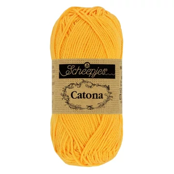 208 Aranysárga Scheepjes Catona horgoló fonal 10 g/db
