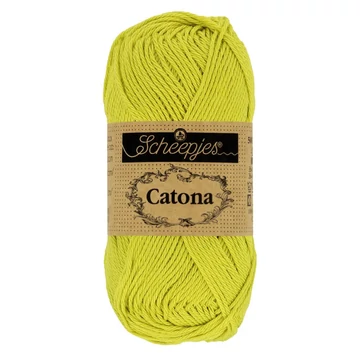 245 Sárgászöld Scheepjes Catona horgoló fonal (50g/25g/10g)