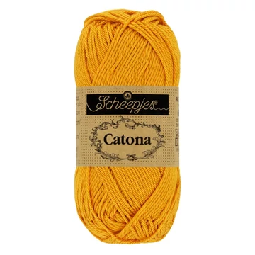 249 Sáfrány sárga Scheepjes Catona horgoló fonal (50g/25g/10g)