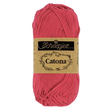 258 Rózsafa piros Scheepjes Catona horgoló fonal (50g/25g/10g)