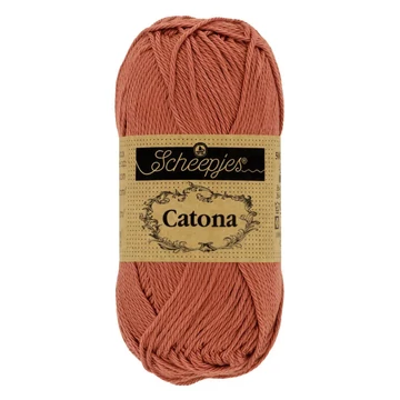504 Téglavörös Scheepjes Catona horgoló fonal 25 g/db