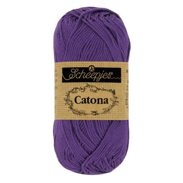521 Mély ibolyalila Scheepjes Catona horgoló fonal (50g/25g/10g)