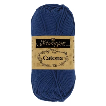 527 Éjkék Scheepjes Catona horgoló fonal (50g/25g/10g)