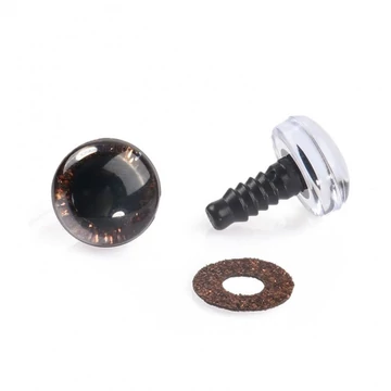 Glitteres biztonsági szem, barna (12-20 mm)