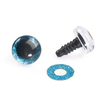 Glitteres biztonsági szem, kék (12-20 mm)