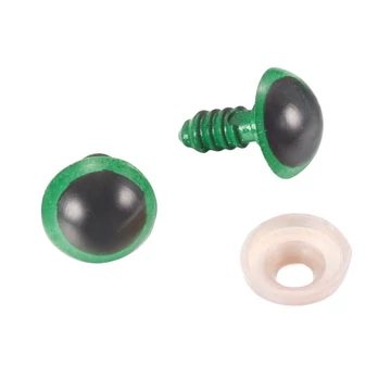 Kerek pupillás, zöld biztonsági szem (12 mm)