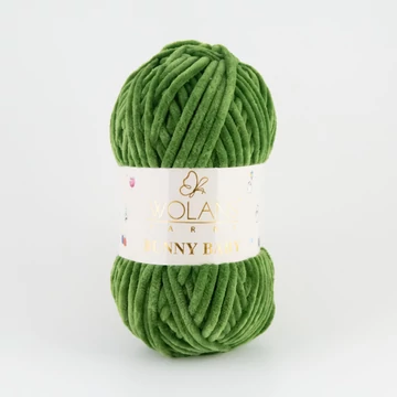 32 Sötétzöld Wolans Bunny Baby zsenília fonal