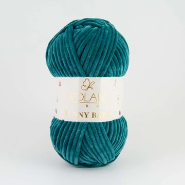 63 Petrolkék Wolans Bunny Baby zsenília fonal