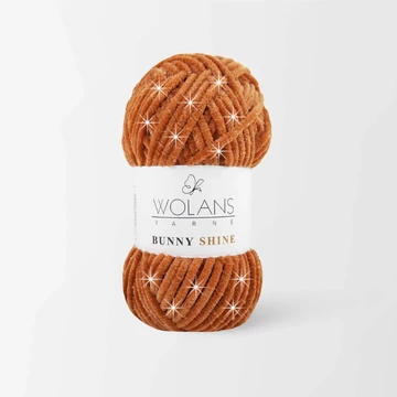 820-28 Barna-ezüst Wolans Bunny Shine csillogós zsenília fonal