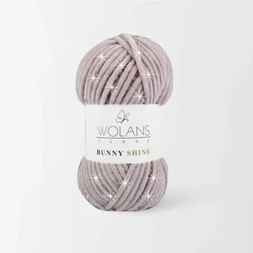820-36 Szürke-ezüst Wolans Bunny Shine csillogós zsenília fonal