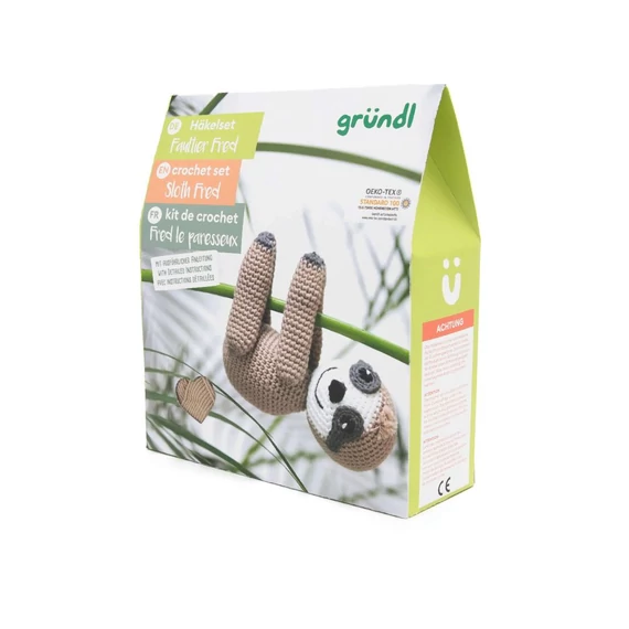 Fred, a lajhár horgolószett (pamut)