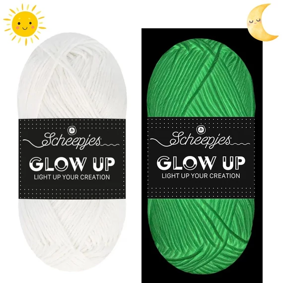 Scheepjes Glow Up világító horgoló fonal (50 g)