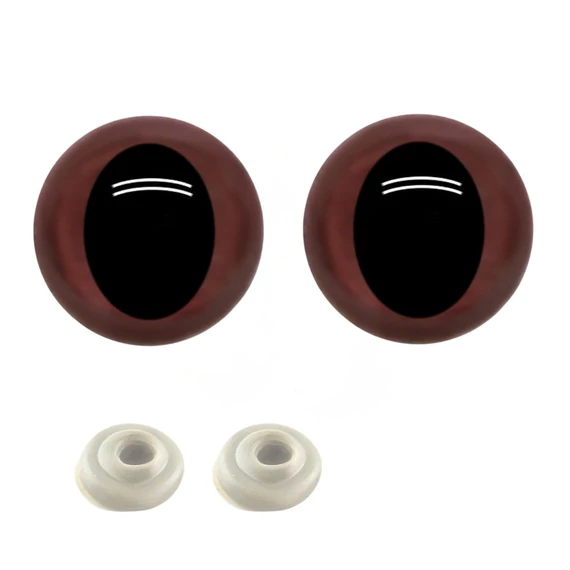Állat szem, barna (12-15 mm)
