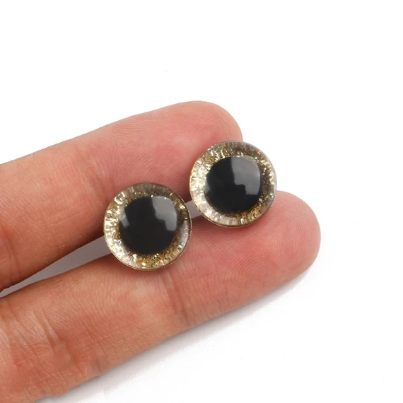 Glitteres biztonsági szem, arany (20 mm)