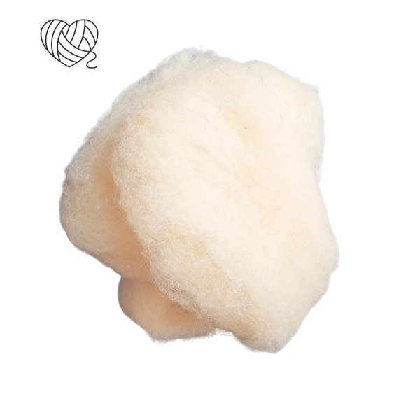 Gyapjú tömőanyag, natúr (50 g)