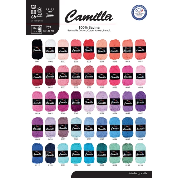 8138 Élénkmentakék Camilla horgoló fonal