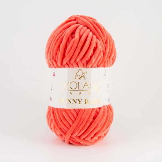 62 Korall rózsaszín Wolans Bunny Baby zsenília fonal