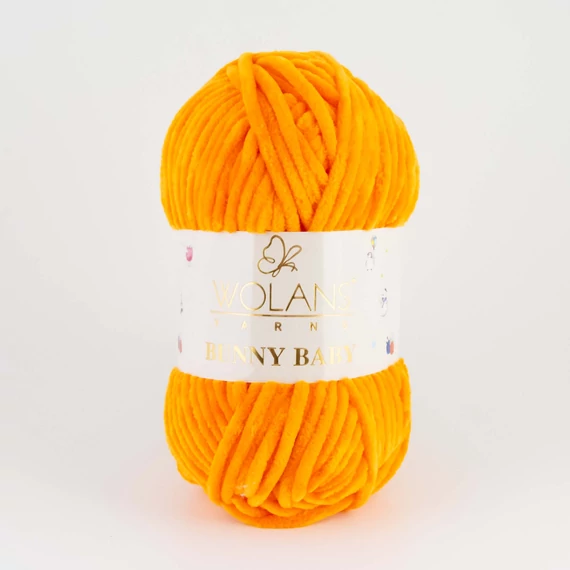 67 Fényes narancssárga Wolans Bunny Baby zsenília fonal
