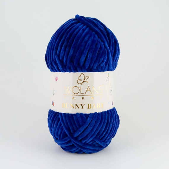68 Királykék Wolans Bunny Baby zsenília fonal
