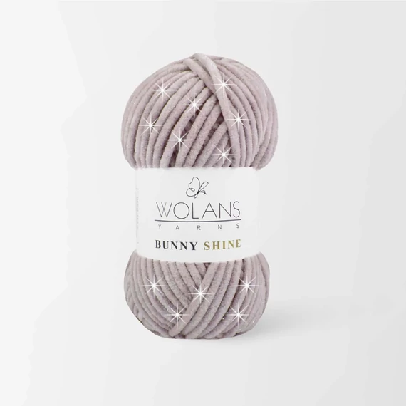 820-36 Szürke-ezüst Wolans Bunny Shine csillogós zsenília fonal